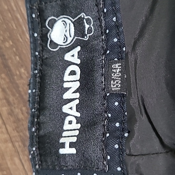 HIPANDA Black Polka Dot Shorts Embroidered Face Applied Ears Small - Picture 5 of 6